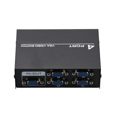 New 4 Port VGA Video Selector Switch 4 In 1 Out VGA Switcher 4x1 VGA Switch Box