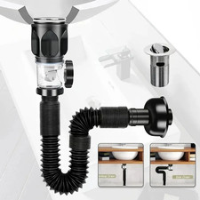Universal Stainless Steel Sink Drain Pipe Anti Odor Flip Drain Kitchen Bath