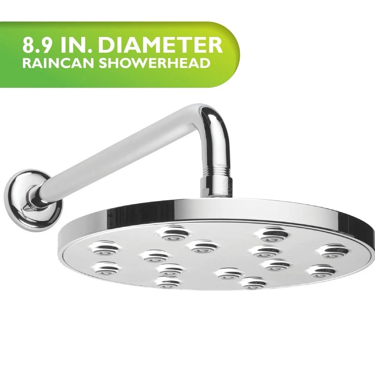 Homewerks HS31-R125CH Raincan Rain Shower Head Polished Chrome Splash2O Modern