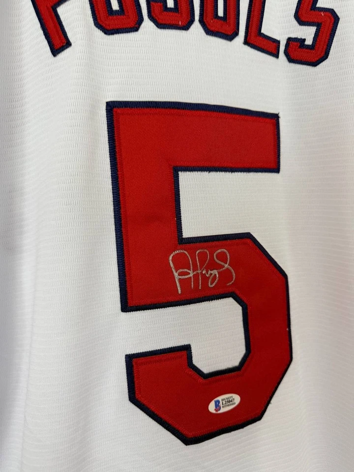 Arizona Cardinals Albert Pujols White Jersey Hand Signed BAS COA - Image 2 of 4