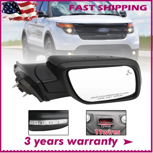 Power Fold For 2011-2015 Ford Explorer Right Side Mirror RH Explorer Blind Spot