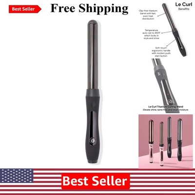 Professional 1 Inch Titanium Curling Iron | Clip-Free Curling Wand for All Hair
