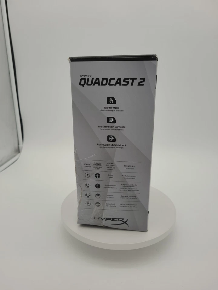 HyperX Quadcast 2 Frost – USB Microphone for Gaming, Streaming Podcast, Frost - Image 4 of 4