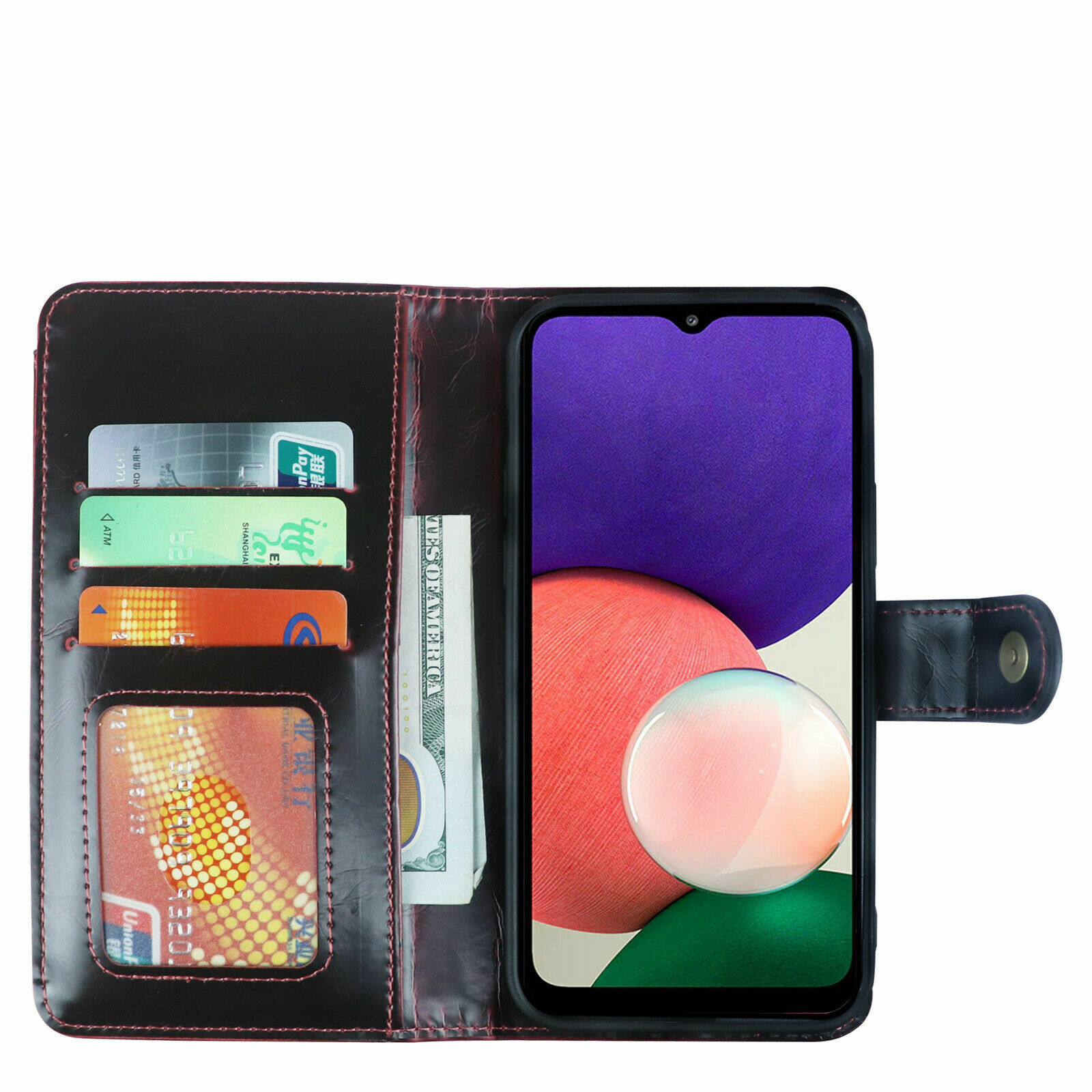 Wallet Leather Flip back Case For Samsung Galaxy Z Flip 3 Z Fold 3 5G Popularna WYPRZEDAŻ