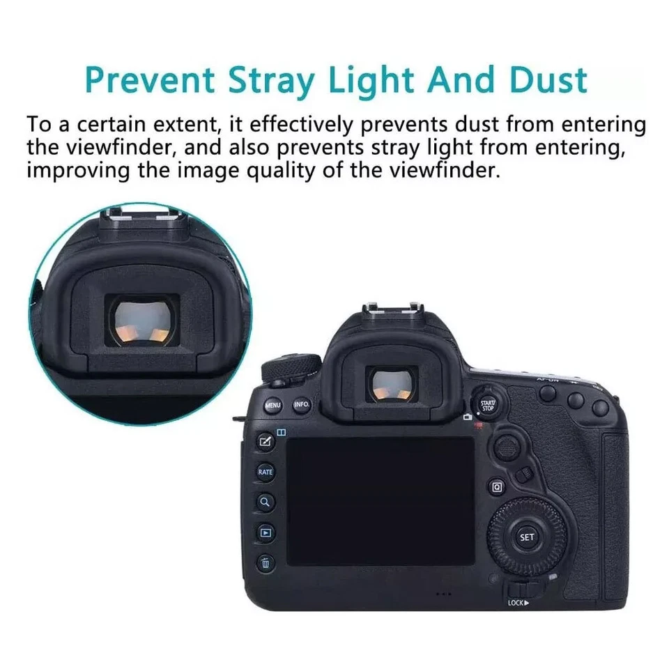 EG Rubber Eye Cup Eyepiece for Canon EOS 1DS Mark 3 1DS Mark IV 7D 5D Mark III - Image 4 of 4