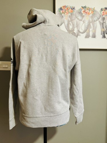ADIDAS Girl's ZNE 2 Gray Zip Hooded Sweatshirt Track Top Cw0763 Size 14Y - Picture 2 of 7