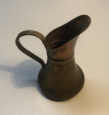 Miniature Copper Jug With Handle Brass Doll Tiny See Photos for Measurements