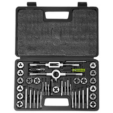 40PCS Metric Tap and Die Set M3-M12 Bearing Steel Threading Tool w/ Storage Case
