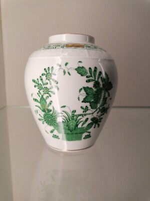 Herend  Indian Basket Fleur des Indes Vase 6460 FV 1. Wahl Goldränder