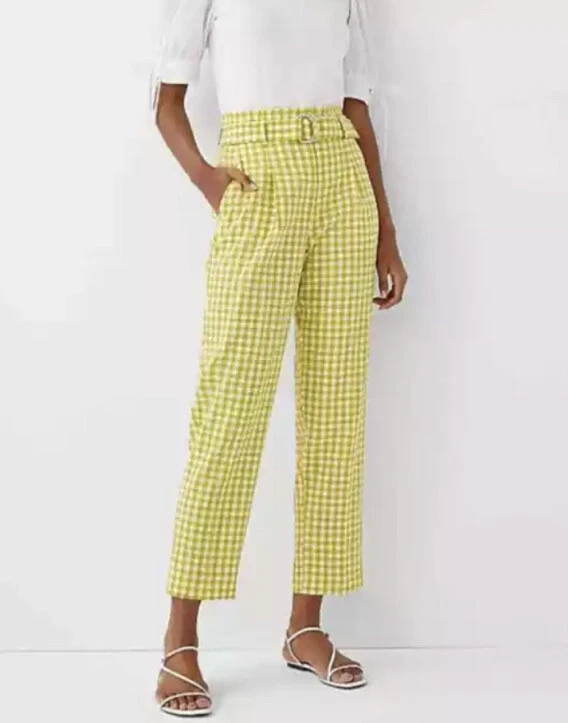 Ann taylor gingham best sale pants