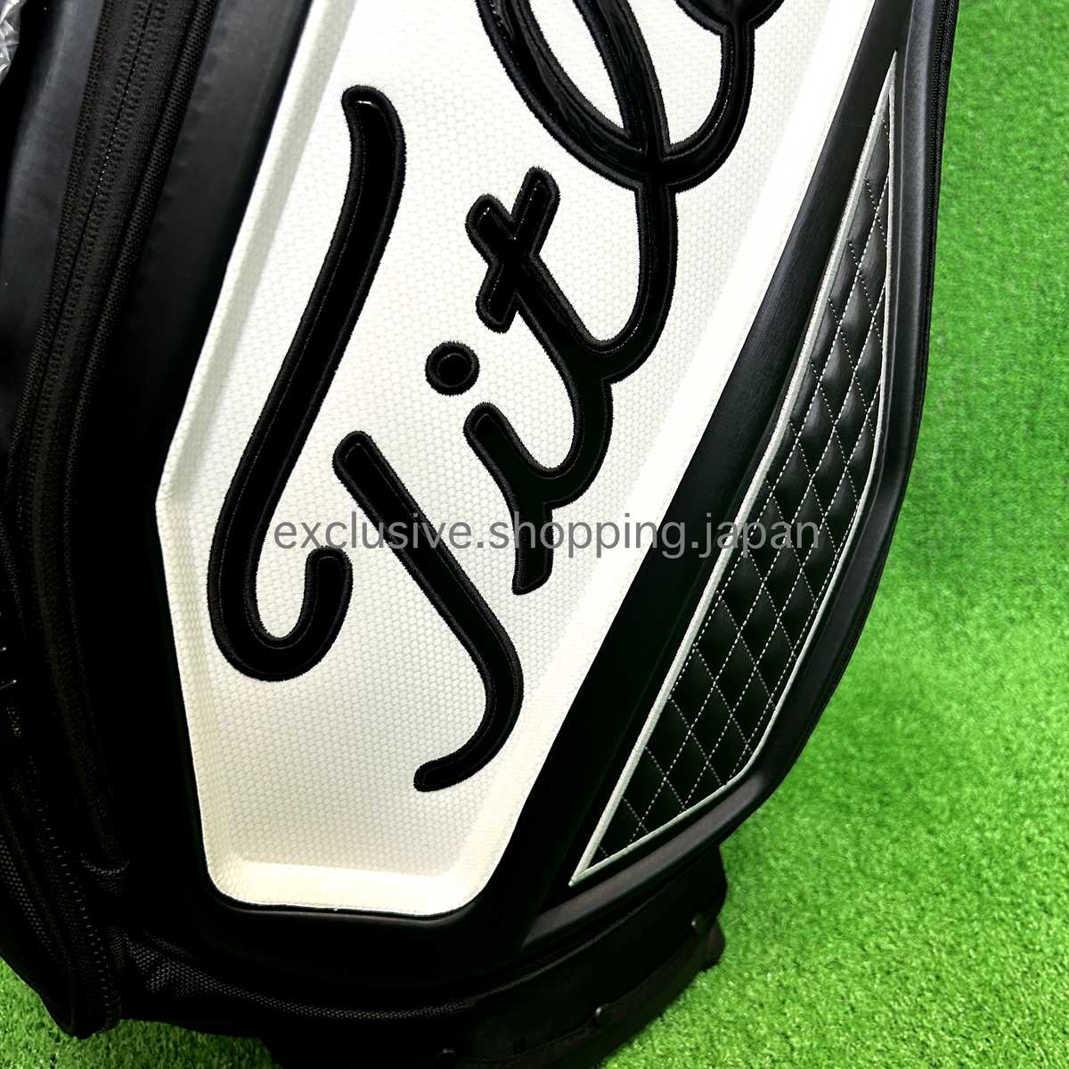 Titleist Premium Stand Bag Black White 9in 4way Divider Titleist Premium Stand Bag Black White 9in 4way Divider