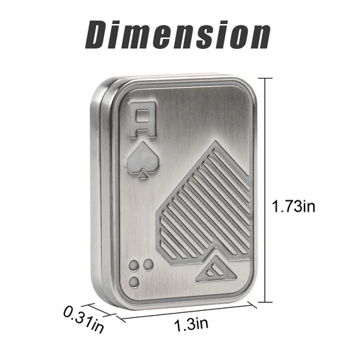 Metal Fidget Toys Magnetic Slider Poker Push Card Anxiety Stress Relief Toys - Picture 3 of 8