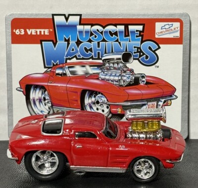 2000 Muscle Machines 1963 Chevrolet Corvette Red Loose Package Fresh￼