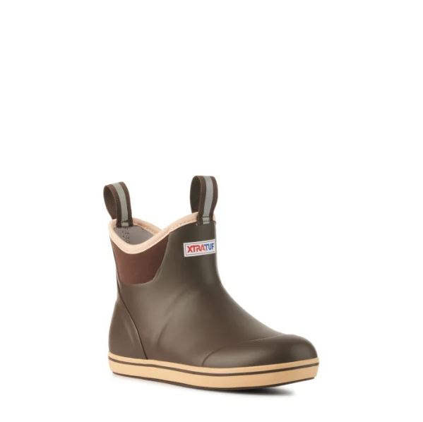Xtratuf XT Men's 6 Inch Ankle Deck Rubber Boot, Chocolate, Size 7-14