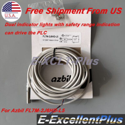 For Azbil FL7M-2J6HD-L5 FL7M2J6HDL5 Proximity Sensor Switch 12-24VDC 100mA M8 NO