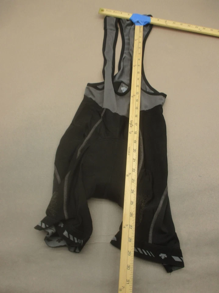 DESCENTE Size M Mens Black Mesh Inner Pad Compression Cycling Bib Shorts 634 - Image 2 of 4