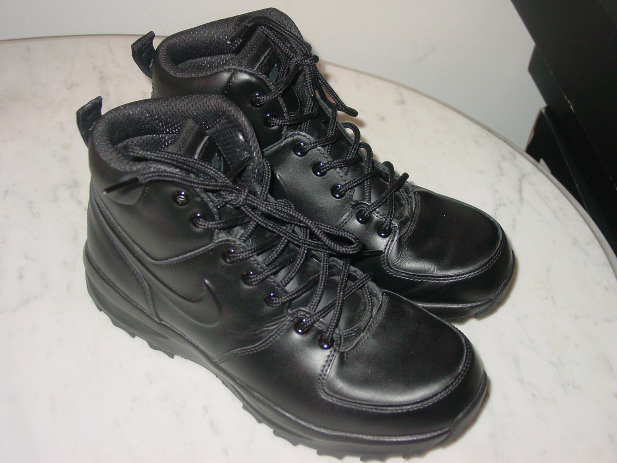2017 Nike Manoa Black 454350-003 Leather Hiking Boots Size 9  display picture 1