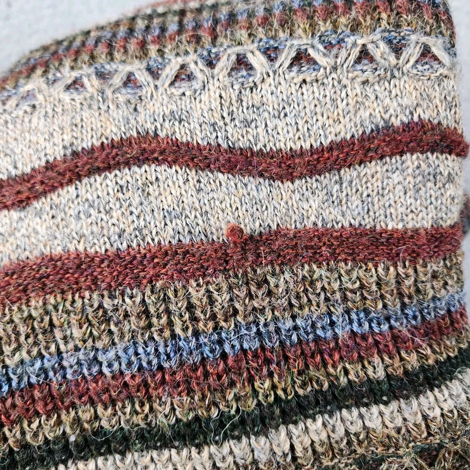 Suéter De Colección 3D Para Hombres M L Pescador Tejido Grueso Lana Alpaca Biggie Geométrico Foto 3 de 4