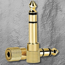 6.3mm 1/4" Male plug to 3.5mm 1/8" Female Jack Stereo Headphone Audio Adapter