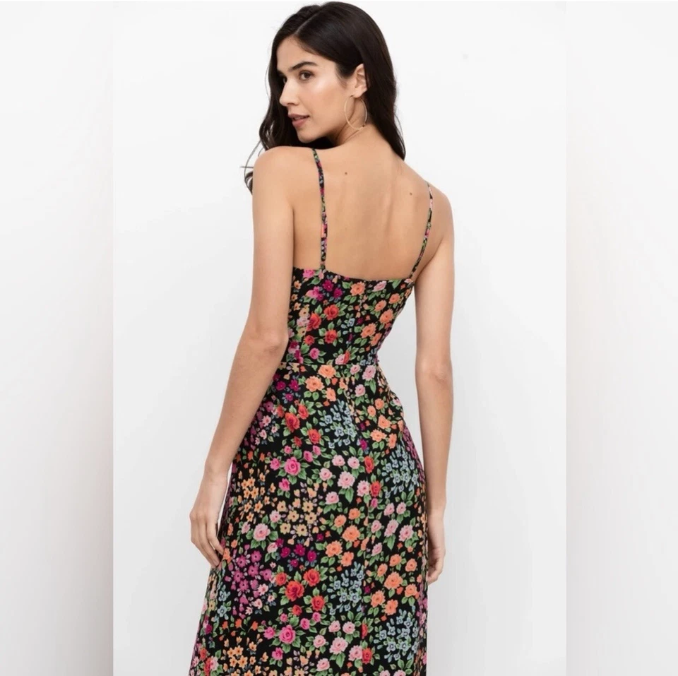 Vestido sereia feminino Yumi Kim estampa floral sem mangas colorido tamanho 12 - Imagem 4 de 4