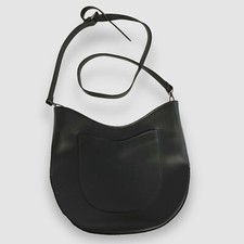 $288 Neiman Marcus Women's Black Leather Shoulder Adjustable Strap Bag Purse