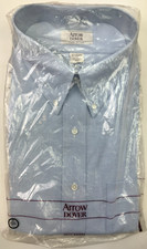 NEW Arrow Dover Dress Shirt 19 BIG Short Sleeve Oxford Button Down USA Made NOS