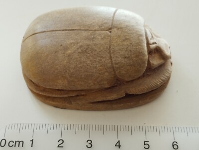 Handgesch. ägyptischer Skarabäus aus Speckstein-LUXOR 5 x 4 cm