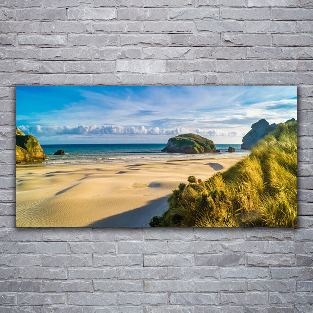Tableau sur verre acrylique 120x60 grand format Tulup décoration murale salon paysage mer