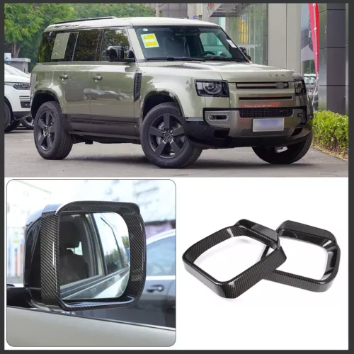 2x Cubierta de marco de espejo retrovisor lateral ABS negro para Land Rover Defender 2020-2022 - Imagen 2 de 10