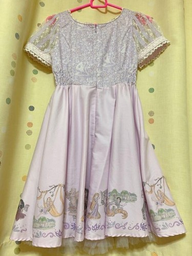Secret Honey Disney Rapunzel Vestido Corto Largo Una Pieza Talla Gratis Mujeres Damas - Imagen 4 de 9