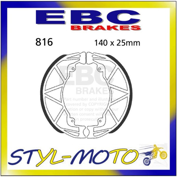 816 Rachen Hinten Ebc Gilera Fx 180 1997-2002-image