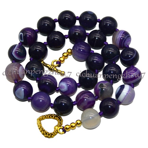 Natural 6/8/10/12/14mm Round Multicolor Gemstone Beaded Jewelry Necklace 18'' - Picture 55 of 221