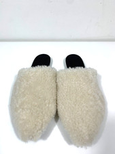 Jenni Kayne Womens Shearling Mules White Sz 41 US 10 Made In Italy