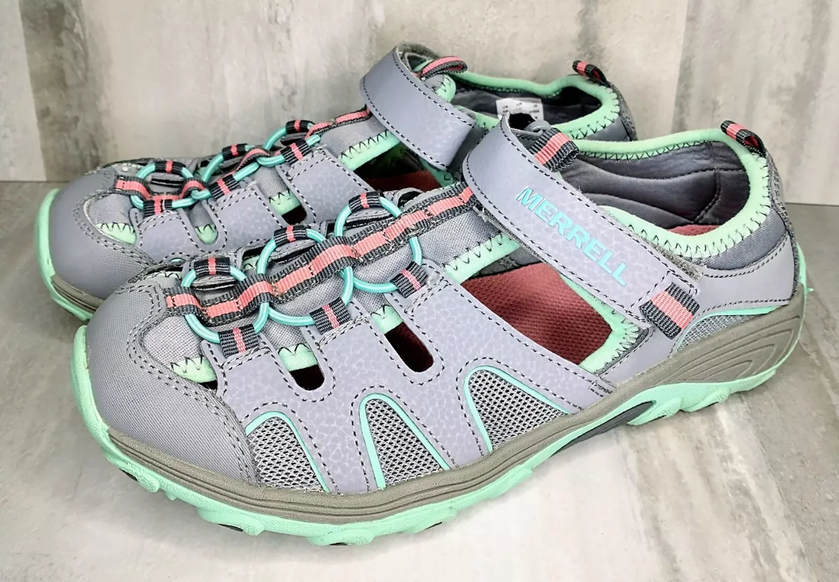 MERRELL Hydro H20 Hiker Sandals Girls Turquoise 5 M Water shoes summer hiking