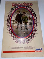 1974 WHA HOCKEY POSTER LOT 12 CANADA VS RUSSIA ARTWORK NHL  FRANK MAHOVLICH AHL