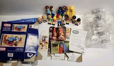 Vintage Little Tikes Dollhouse People Figures, Bags, Books  Boxes Big Mixed Lot