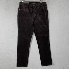 Banana Republic Corduroy Pants Womens 26/2 Brown High Rise Slim Ankle Lenght NWT