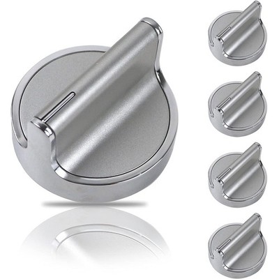 5X For Whirlpool Range W10594481 & W10818230 Compatible Silver Burner Knob US