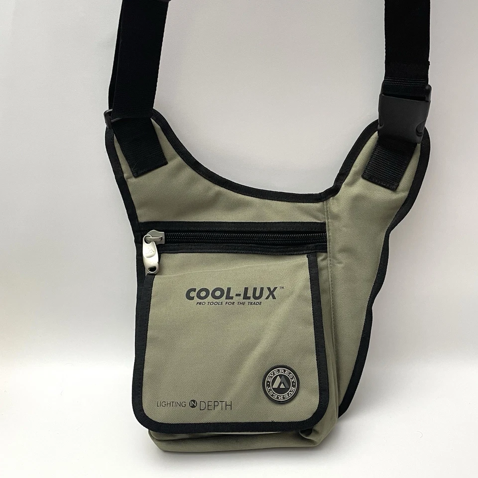 Everest Bandolera Bolso Mensajero Paquete de 4 Compartimentos Lona Negro y Beige Foto 2 de 4