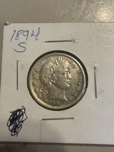 1894 s barber quarter Better Grade Bargain Please Check My Listings👀