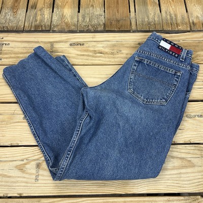 Vintage Tommy Hilfiger Jeans Men s 30x27 Y2K Straight Leg Medium Wash Hemmed USA