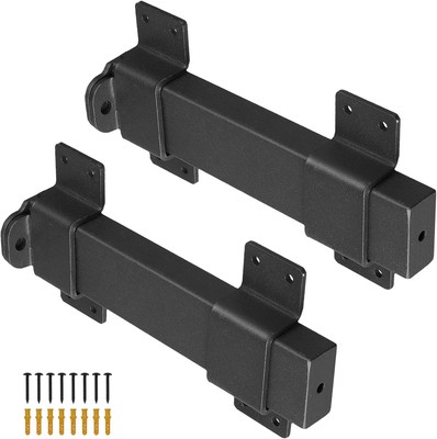 2pcs Slide Gate Latch,Heavy Duty Latch Lock with Padlock Hole, Suitable Black 