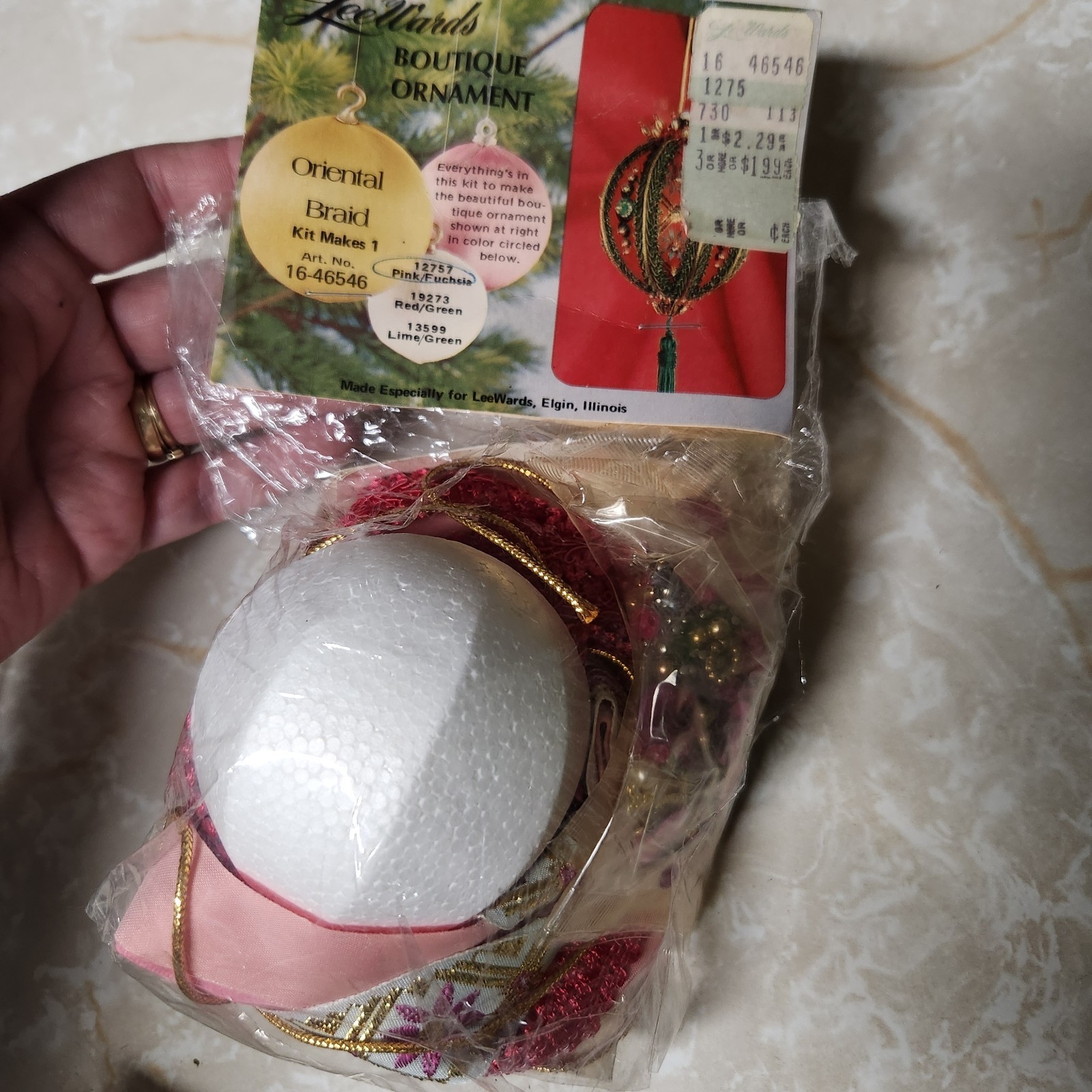 Vtg Christmas Ornament Kits Lot Of 5  LeeWards Boutique Dexters Sequin Beads NOS