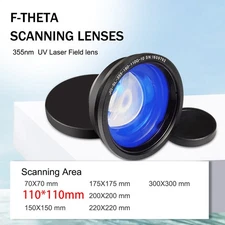 UV 355nm 110*110mm Field Lens Scan Lens For 3W 5W UV Laser Marking Machine US