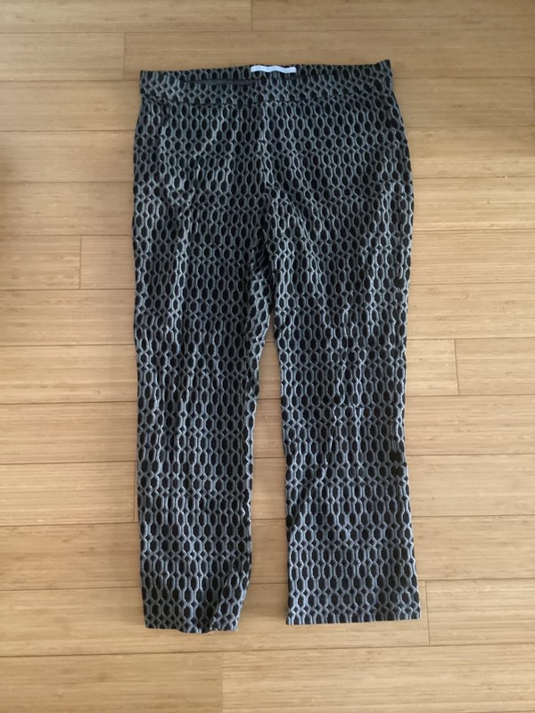 Raffaello Rossi Macy 7/8 Pants Trousers black gray Size 44 (L) stretch Pull On