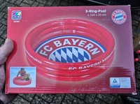 Happy People Fcb 3-Ring Pool 100X23Cm Kinder Bayern MüNchen Planschbecken Garten