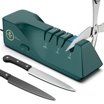 Knife Sharpener, Diamond Abrasives Electric Knife Sharpener for Stainless Ste...