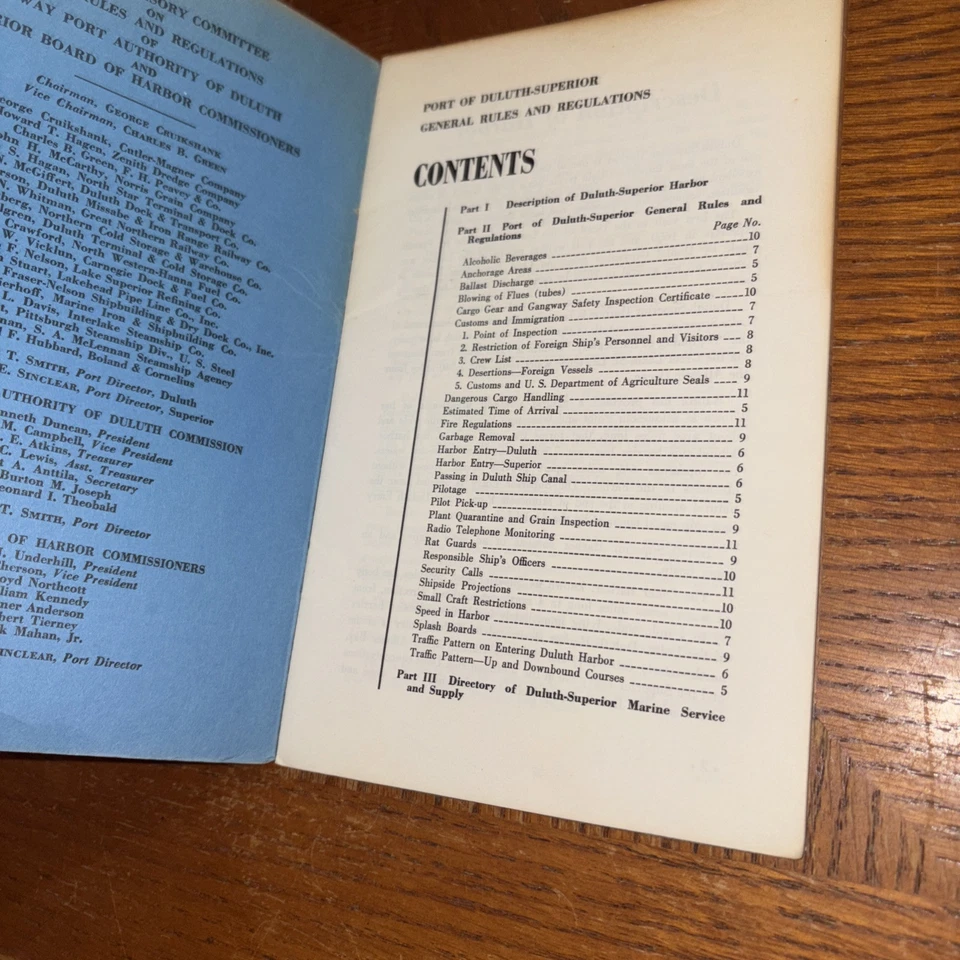 Vintage 1960 Port of Duluth-Superior Harbor: General Rules & Regulations - Image 2 of 4