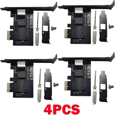 4Pack 2500Mbps PCIe to RJ45 Intel I226 Ethernet Network Adapter LAN Desktop Card