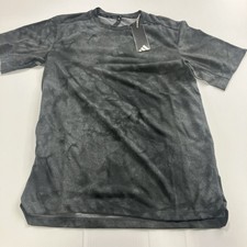 NWT Adidas POWER AOP TEE T-Shirt Training Gym Black Gray Men  s Small